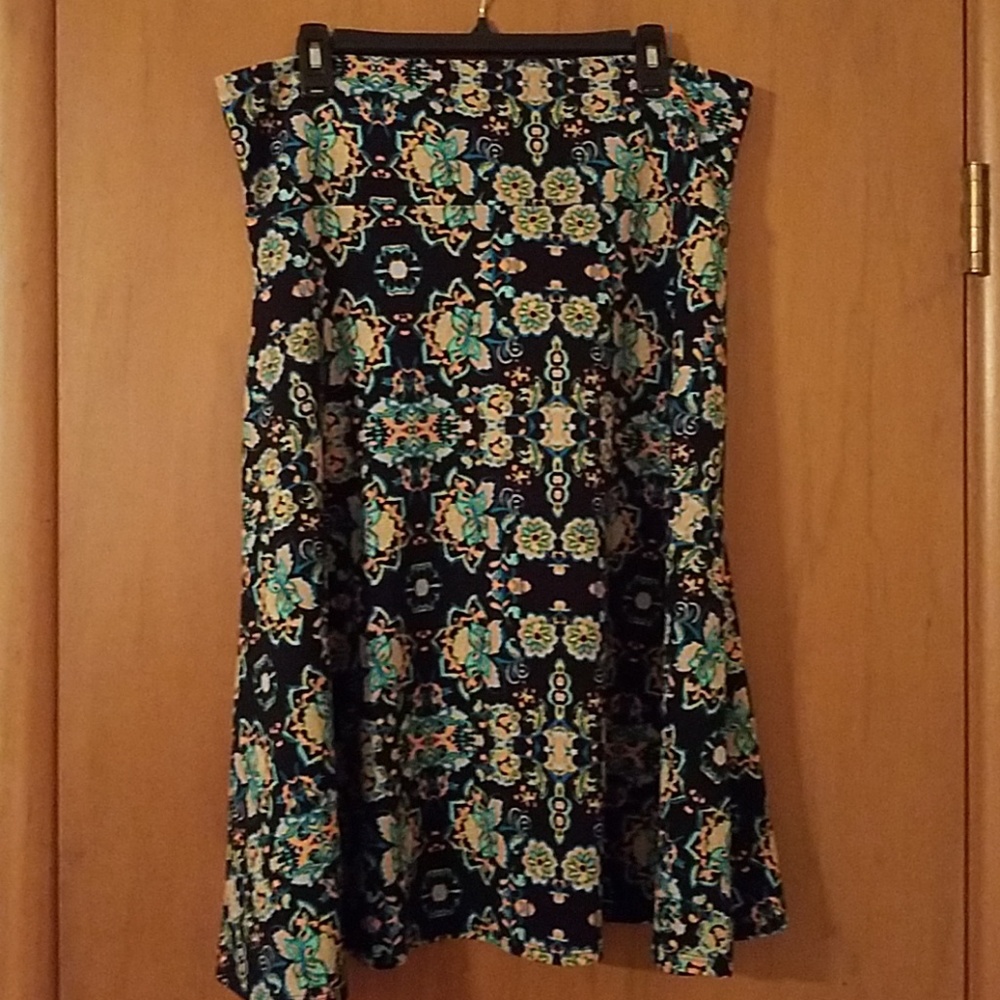2XL Azure skirt with fold down waist